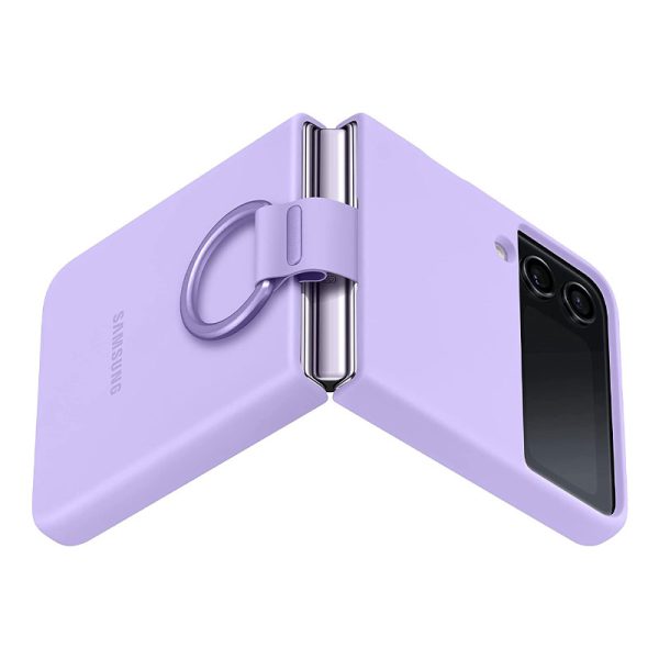 کاور سیلیکونی زد فلیپ 4 سامسونگ Galaxy Z Flip4 Silicone Cover with Ring