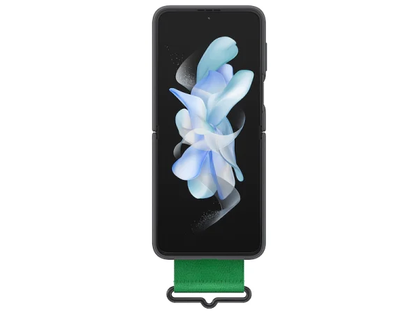 کاور سامسونگ مدل Silicone Cover With Strap مناسب برای گوشی موبایل سامسونگ Galaxy Z FLIP3 5G به همراه بند نگهدارنده