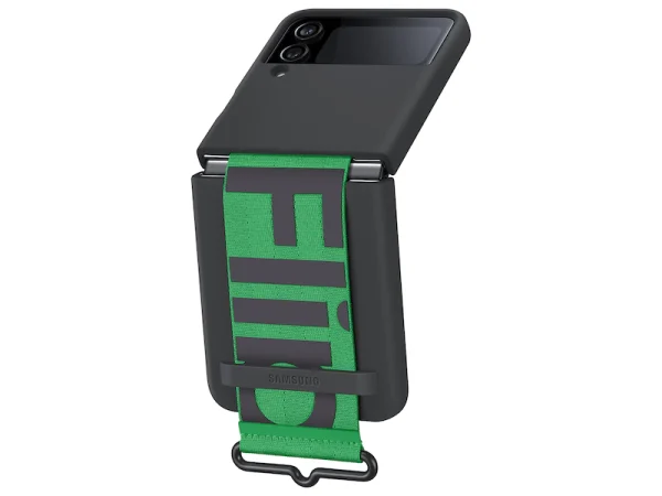 کاور سامسونگ مدل Silicone Cover With Strap مناسب برای گوشی موبایل سامسونگ Galaxy Z FLIP3 5G به همراه بند نگهدارنده