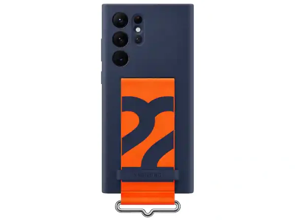 کاور سامسونگ مدل Silicone With Strap مناسب برای گوشی موبایل سامسونگ Galaxy S22 Ultra به همراه بند نگهدارنده
